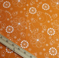 Kimberbell Basics Doodles Orange Fabric