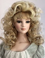 Dorian Curly Wig w Bangs size 7-8, Blonde