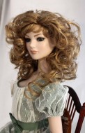 Dorian Curly Wig w Bangs size 7-8, Strawberry Blonde