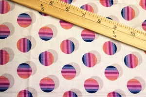 Joel Dewberry Avalon Poka Stripe Berry Cotton Fabric Fat Quarter, 18" x 22"
