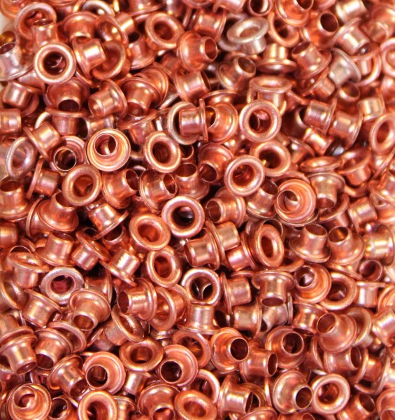 1/8" Copper Colored Eyelets - pack of 25
