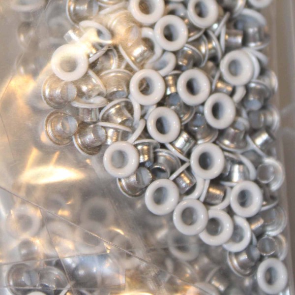1/8" White Eyelets