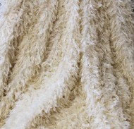 Faux Feather Tassel Textured Fabric, 1/4 yard - Cream