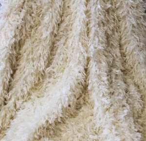 Faux Feather Tassel Textured Fabric, 1/4 yard - Cream