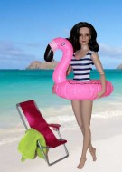 Flamingo Swim Ring - 16" Dolls