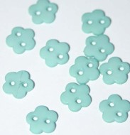 1/4" Mint Green Flower Shaped Buttons