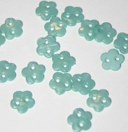 1/4" Mint Gloss Flower Shaped Buttons