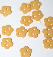 1/4" Matte Yellow Flower Shaped Buttons