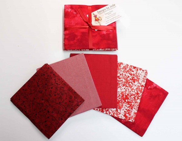 Reds Fat Quarter Fabric Bundle - 5 Prints