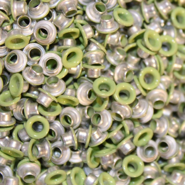 1/8" Grasshopper Green Eyelets