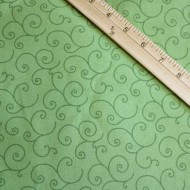 Kimberbell Green Scroll Fabric