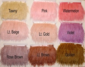 Ostrich Feather Fringe Trim, Fringe Length 3.15-4", Craft Supplies, Crafting Essentials, Decorative Trim by the Yard