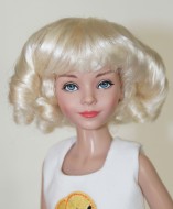 Curly Ringlet Wig with Bangs size 5-6, Bleach Blonde, Julie