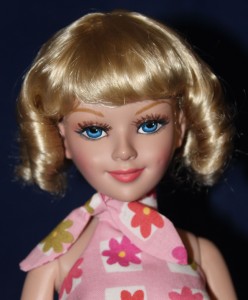 Curly Ringlet Wig with Bangs size 6-7, Peach Blonde, Julie