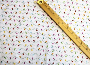 Colorful Christmas Light Fabric by Brother & Sister Studios