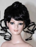 Lydia Updo Wig w Bangs size 7-8, Black