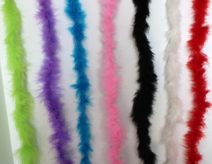 Colorful Mini Marabou feather boa, several colors