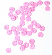 1/8" Micro Mini Bright Pink Round Buttons