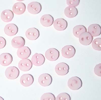 1/8" Micro Mini Baby Pink Round Buttons