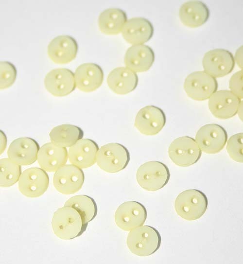 1/8" Micro Mini Pale Yellow Buttons