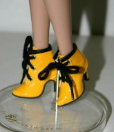 My Golly 50mm Patent Yellow Ankle Boots for Ellowyne