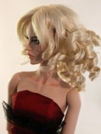 Curly Lt. Peach Blonde Wig size 4, style Paige