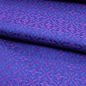 Purple & Fuschia Baroque Style Brocade Fabric (note: width 29")