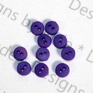 1/4" Purple Matte Round Buttons