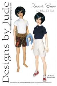 Resort Wear for 63cm Elf Doll K Printed