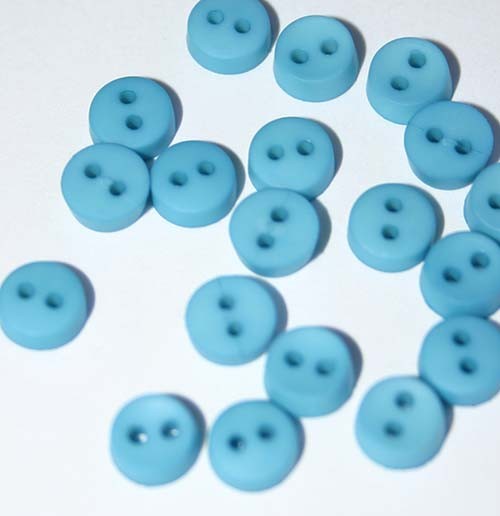 1/4" Blue Round Buttons