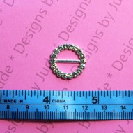 3/4" Round Gem Buckle (2031a)