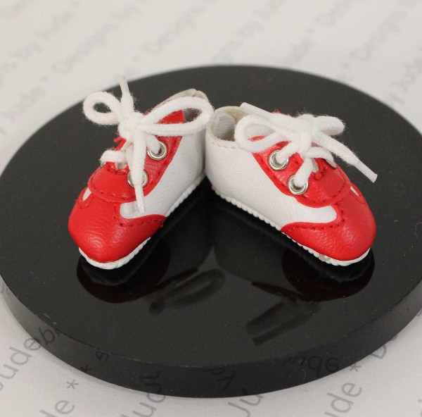 Red White Sneaker Tennis Shoes for 16