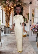 Ivory Raw Silk Gown for 16" Ellowyne & Neema Dolls 