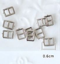 Tiny 5mm x 6mm Rectangle Buckles - Set of 2 (2037)