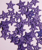 1/4" Purple Star Shaped Buttons