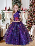 Statement Piece Purple Holiday Gown for Anne