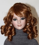 Curly Wig w Bangs size 8, Strawberry Blonde