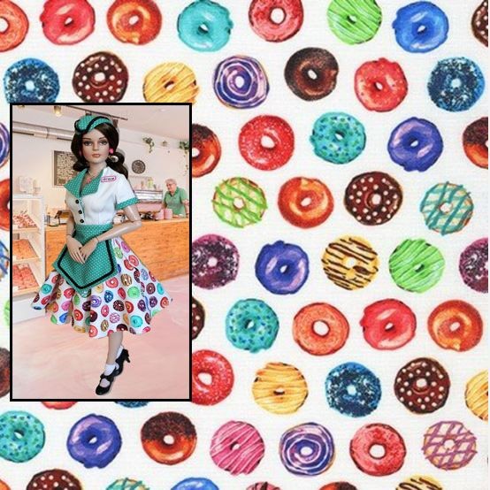 Sweet Tooth Doughnuts Fabric by Robert Kaufman