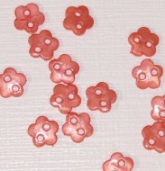 1/4" Gloss Peach Flower Buttons