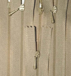 12" Tan Zipper