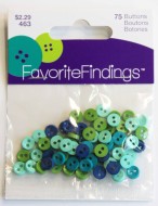 1/4" Favorite Findings, Mini Oceans Round Buttons