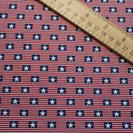 Patriotic Stars & Stripes Fabric