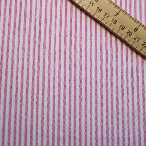 Fabric 1/2 Yard, Pink and White Ticking Stripe Flannel by AENathan