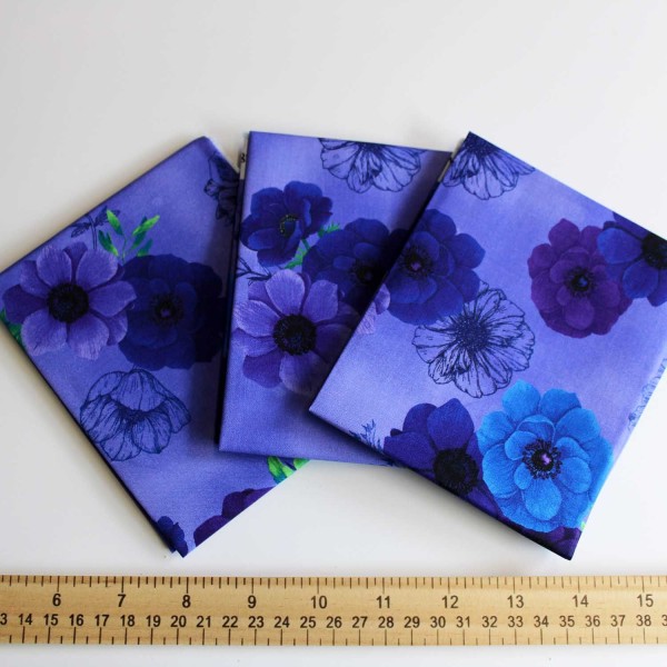 Fat Quarter, Timeless Treasures Misty All Over Flowers Purple