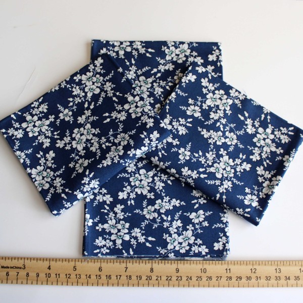 Floral Blue Fat Quarter, 18" x 22"